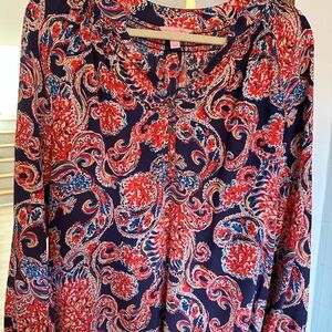 Lilly Pulitzer Elsa Blouse in Paisley Print